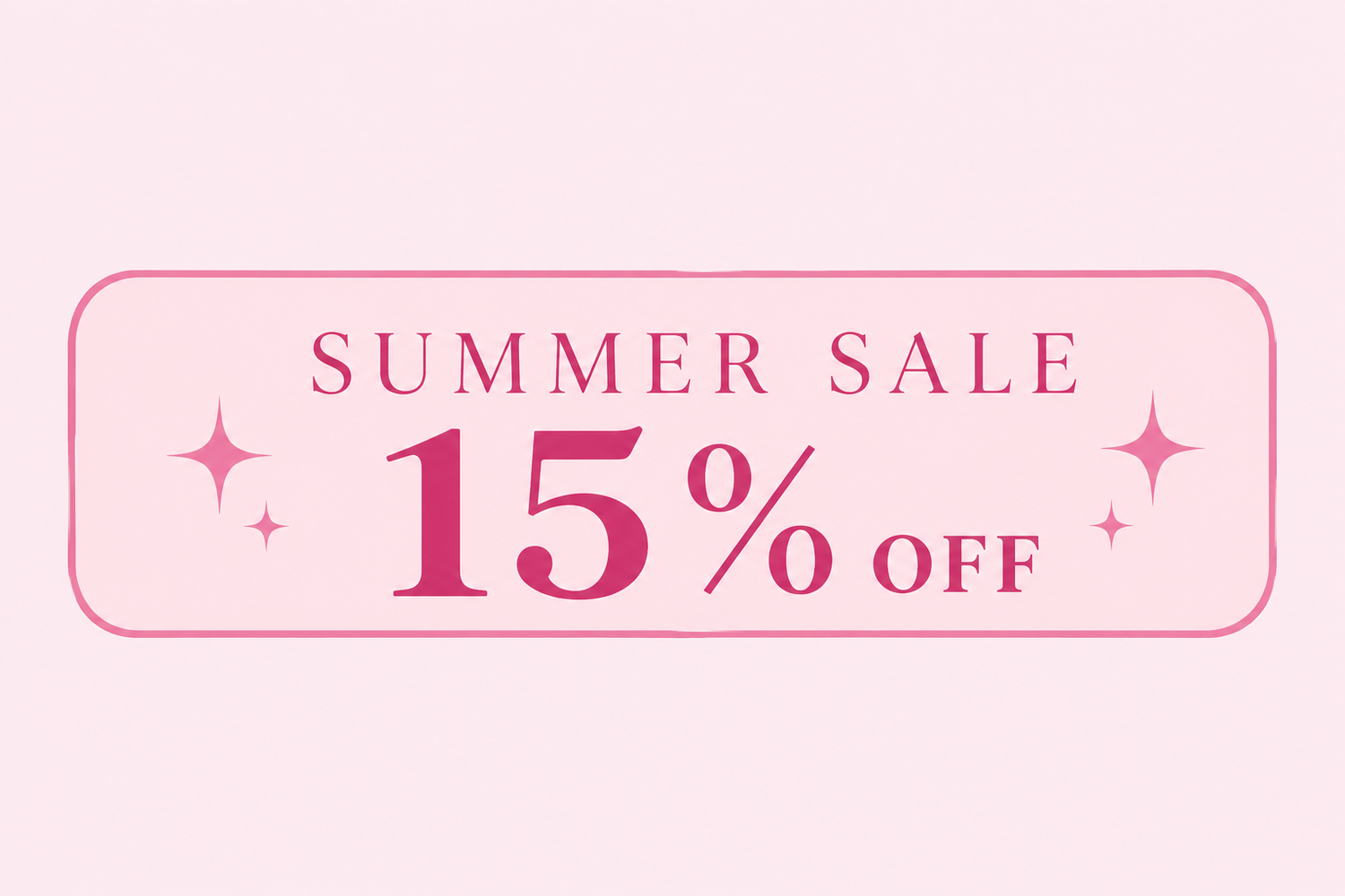 Summer sales 15%