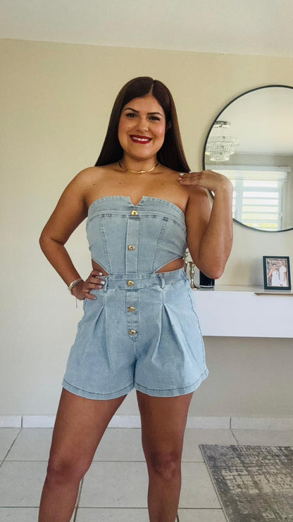 Romper Blue