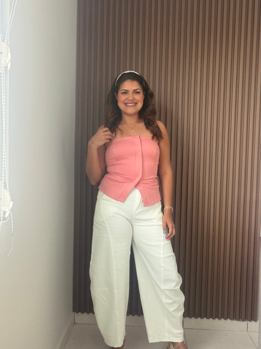 ✨Barril white pants (tiene estrech)✨