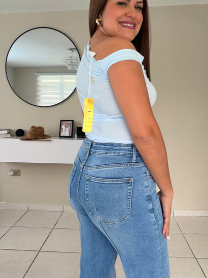 Wide leg Jeans (doblado en la pierna del mahon)